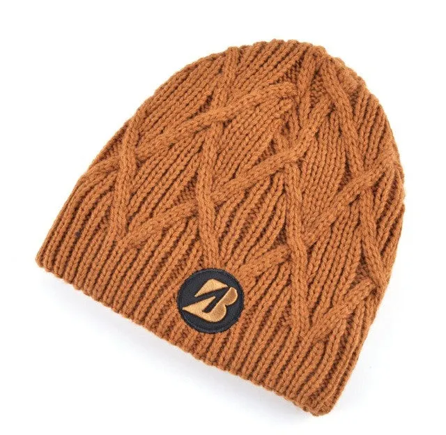 Skullies Beanies 2017 - Winter Knitted Hats For Men  - Black,Grey,Red,Yellow