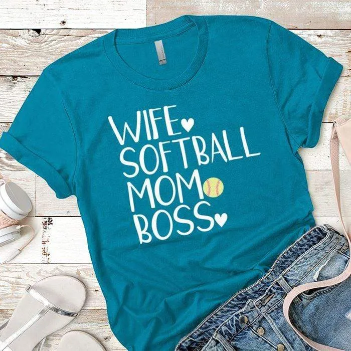 Softball Mom Boss Premium Tees